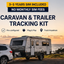 Caravan and trailer GPS tracking kit with 3–5 years SIM included and no monthly fees parked near campsite