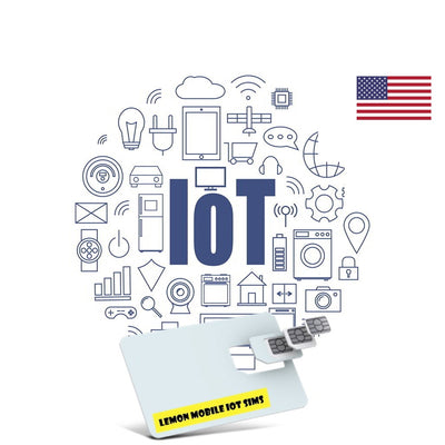 Lemon Mobile [IoT] USA Prepaid IoT/M2M SIM Card with Up to 12 Months of Multiple Plans